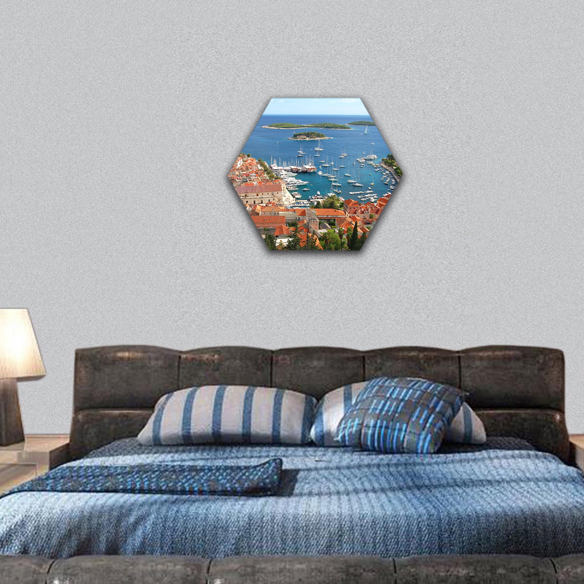 Old Town of Hvar, Croatia hexagonal canvas wall art