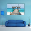 A Beauty Of The Indian Ocean With A Jetty Over It Multi Panel Canvas Wall Art