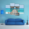 A Beauty Of The Indian Ocean With A Jetty Over It Multi Panel Canvas Wall Art