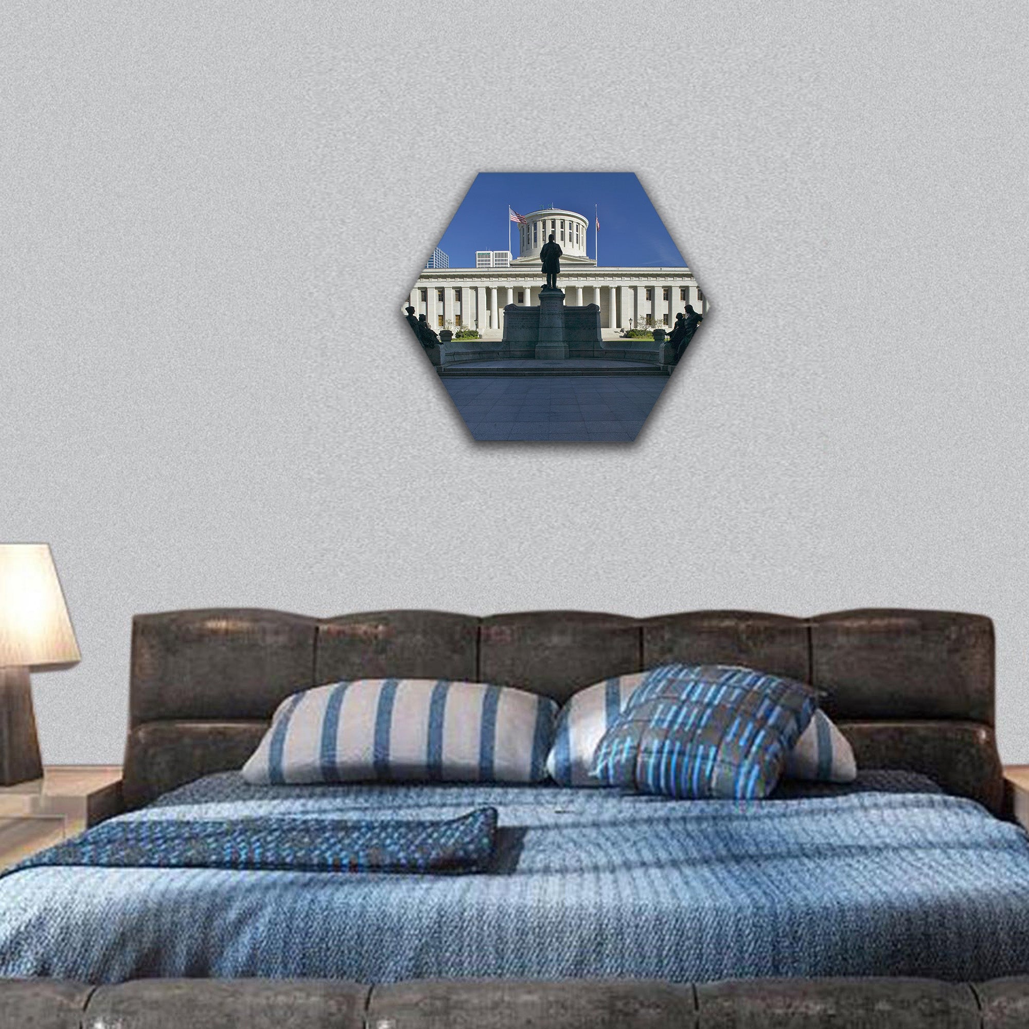 State Capitol of Ohio, Columbus hexagonal canvas wall art