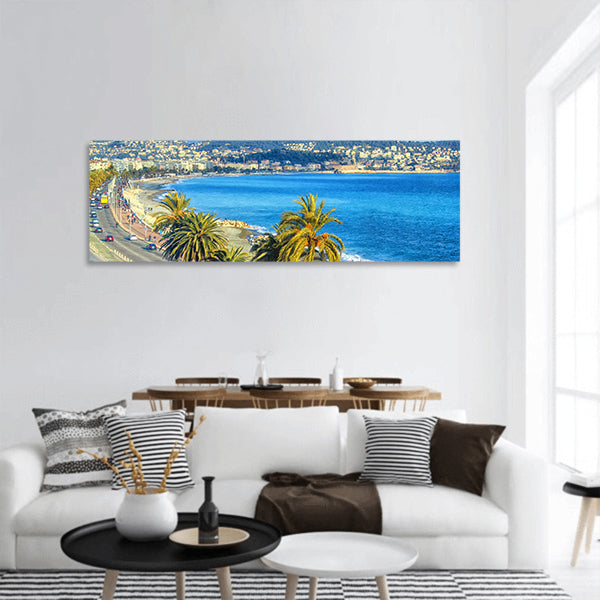 Aerial view of Nice, Cote dAzur panoramic canvas wall art