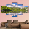 The Beautiful Reflection of Mt Rainier from the Bench Lake multi panel canvas wall art