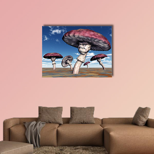 Alien Planet with Alien Plants multi panel canvas wall art
