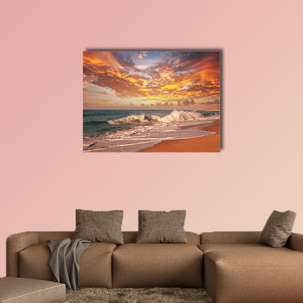 Sea sunset Multi panel canvas wall art
