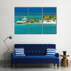 Beautiful and relaxing view of beach in Ocho Rios, Jamaica Multi panel canvas wall art