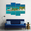 Beautiful and relaxing view of beach in Ocho Rios, Jamaica Multi panel canvas wall art