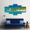 Beautiful and relaxing view of beach in Ocho Rios, Jamaica Multi panel canvas wall art