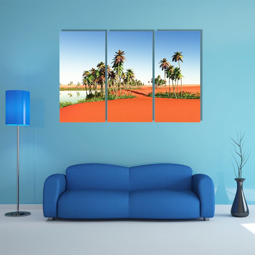 The African oasis multi panel canvas wall art