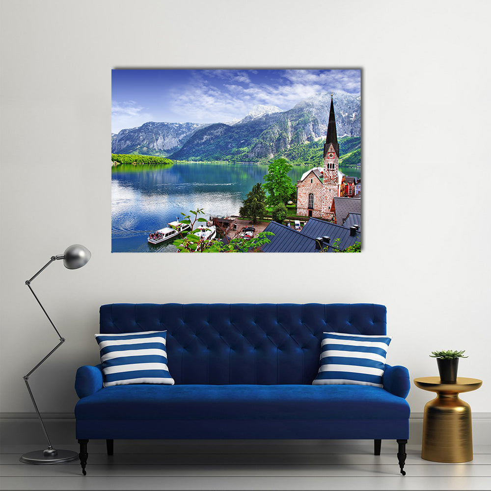 stunning Alpen scenery, Austria Hallstatt multi panel canvas wall art