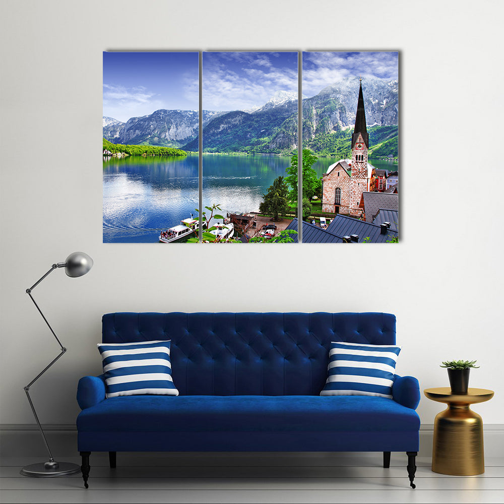 stunning Alpen scenery, Austria Hallstatt multi panel canvas wall art