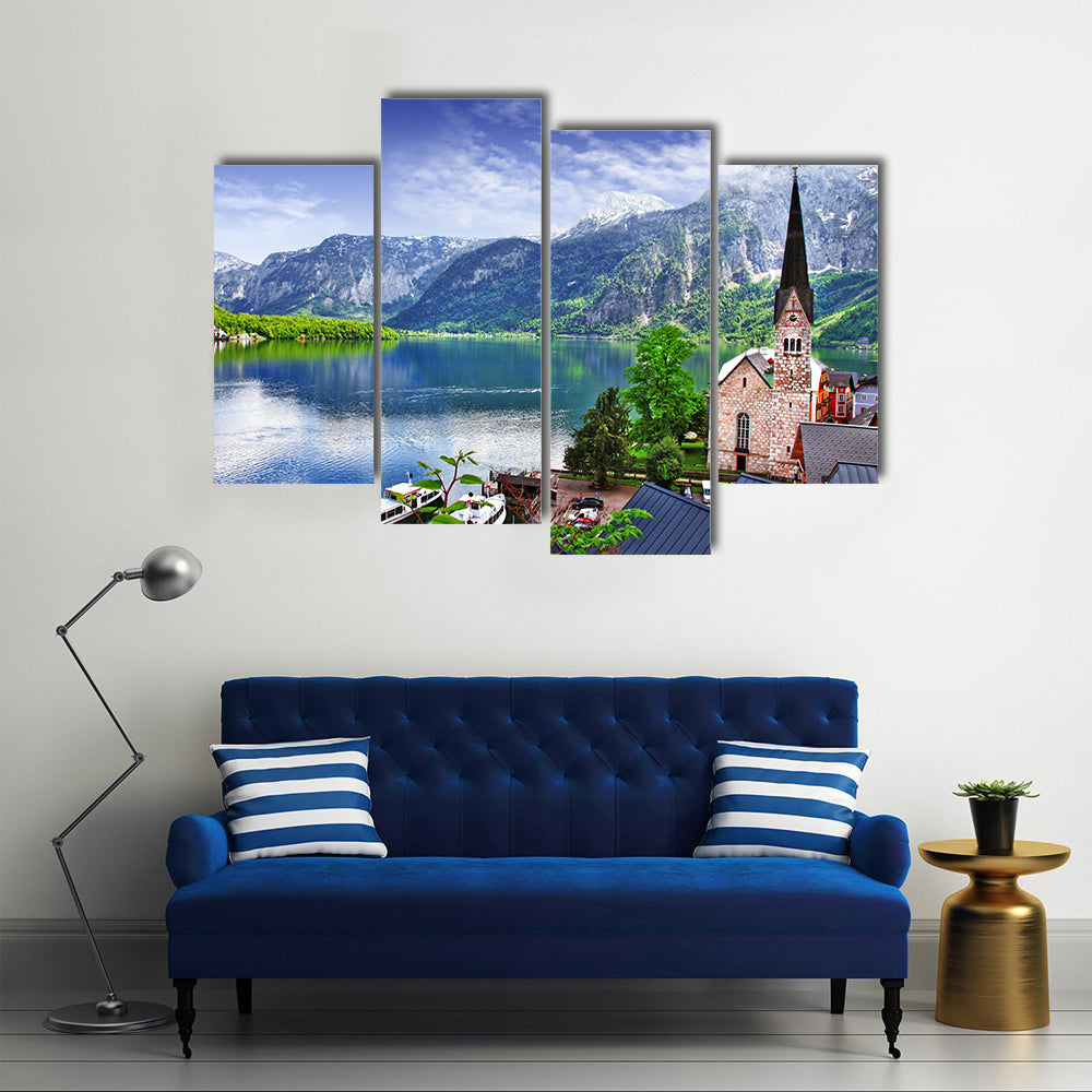 stunning Alpen scenery, Austria Hallstatt multi panel canvas wall art