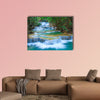 Deep forest Waterfall in Kanchanaburi, Thailand Multi panel canvas wall art