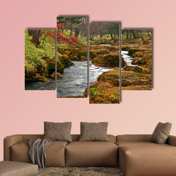  Strange landscape of River flows on  multi panel canvas wall art