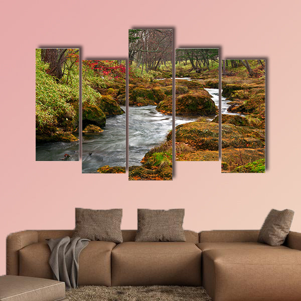  Strange landscape of River flows on  multi panel canvas wall art