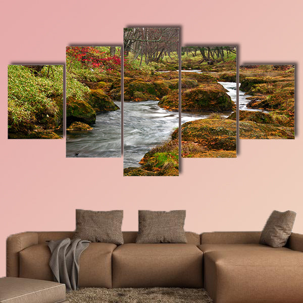  Strange landscape of River flows on  multi panel canvas wall art