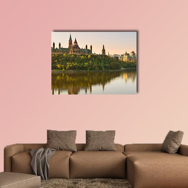 Ottawa city skyline at sunrise in the morning in Canada canvas wall art