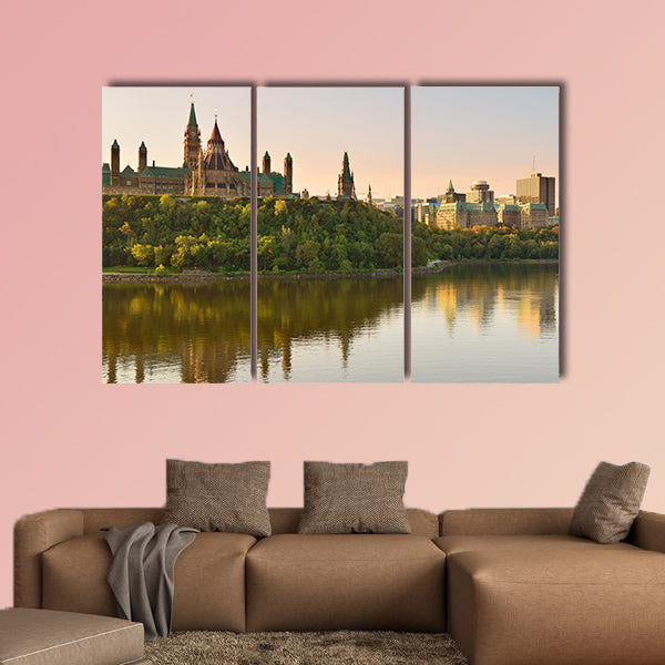 Ottawa city skyline at sunrise in the morning in Canada canvas wall art