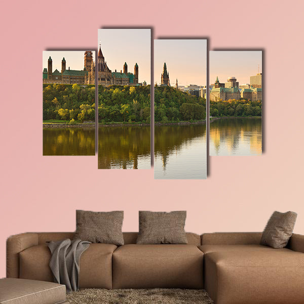 Ottawa city skyline at sunrise in the morning in Canada canvas wall art