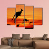 Kangaroos in Australian landscape multi panel canvas wall art