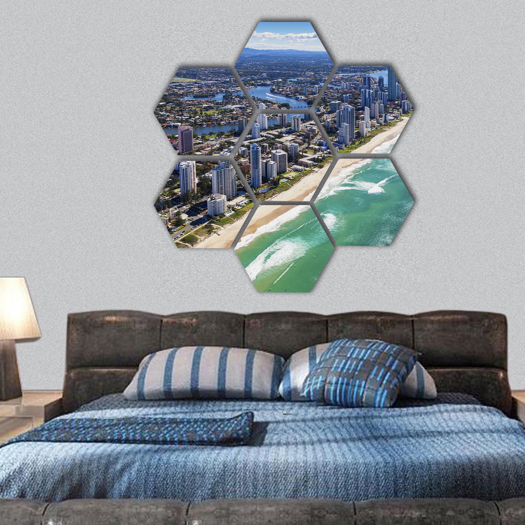 Gold Coast, Queensland, Australia hexagonal canvas wall art