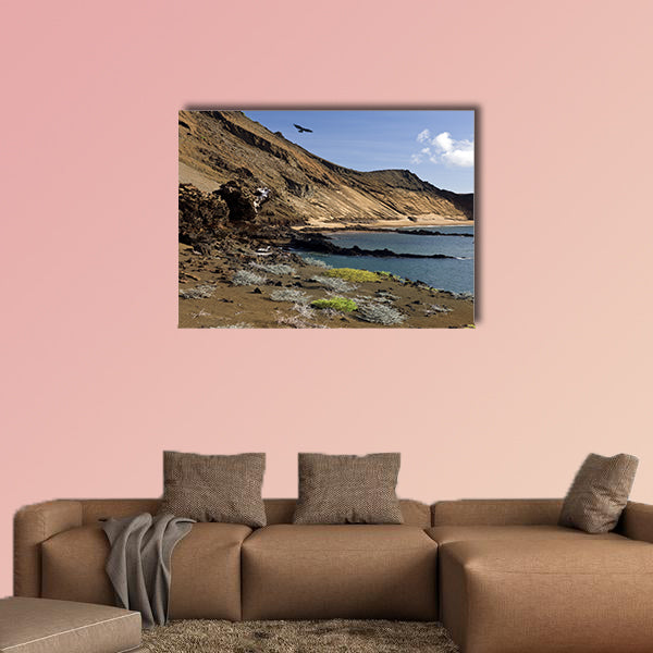 Volcanic landscape on the island of Bartolome multi panel canvas wall art