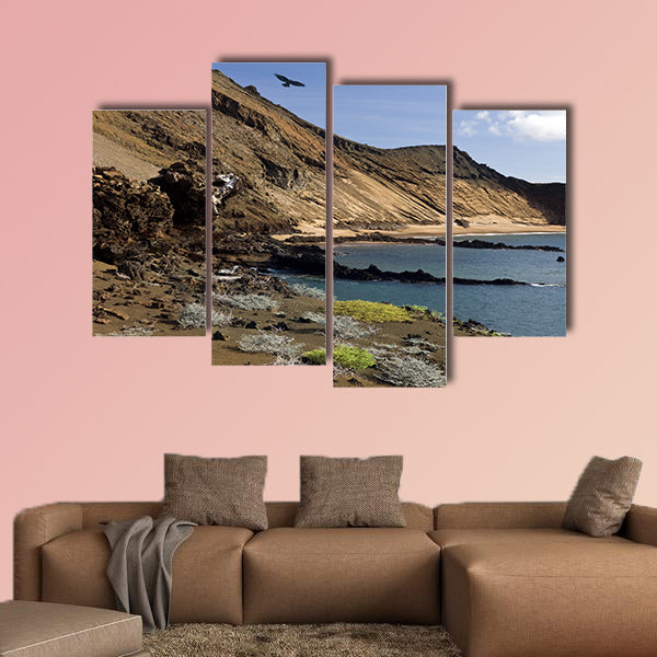 Volcanic landscape on the island of Bartolome multi panel canvas wall art