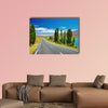 Mountain landscape with lake and road, New Zealand multi panel canvas wall art