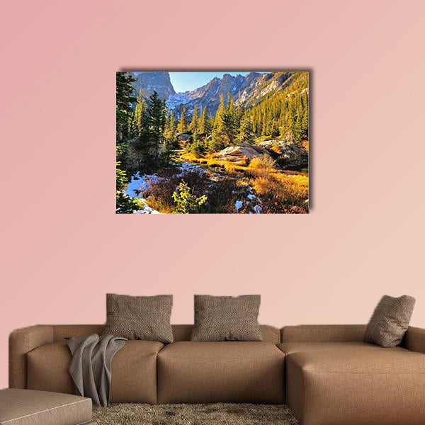 Colorful forest in Rocky Mountain National Park multi panel canvas wall art