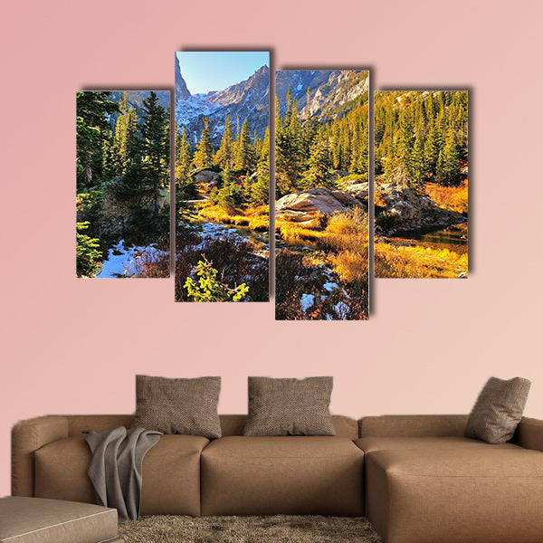 Colorful forest in Rocky Mountain National Park multi panel canvas wall art