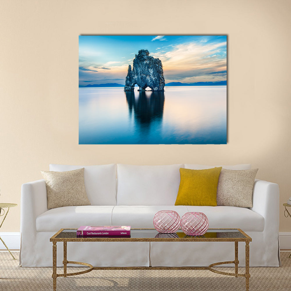 Hvitserkur is a spectacular Northern coast of Iceland multi panel canvas wall art
