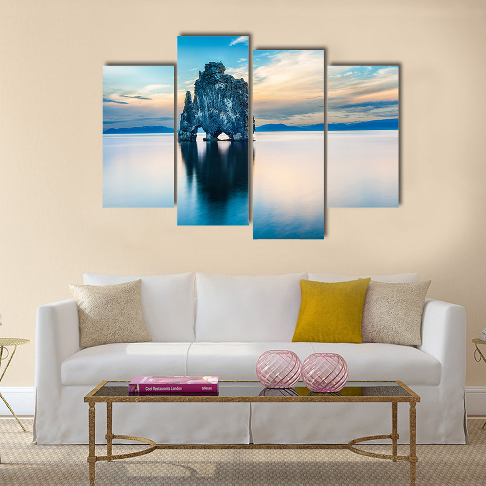 Hvitserkur is a spectacular Northern coast of Iceland multi panel canvas wall art