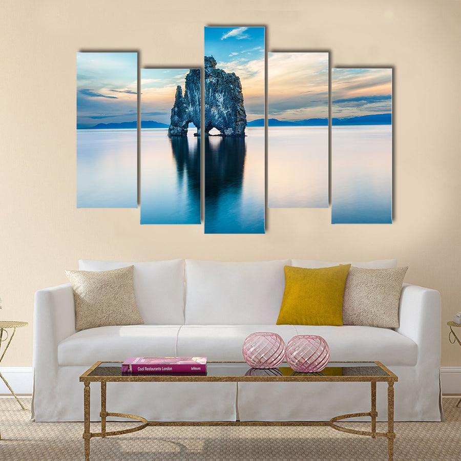 Hvitserkur is a spectacular Northern coast of Iceland multi panel canvas wall art