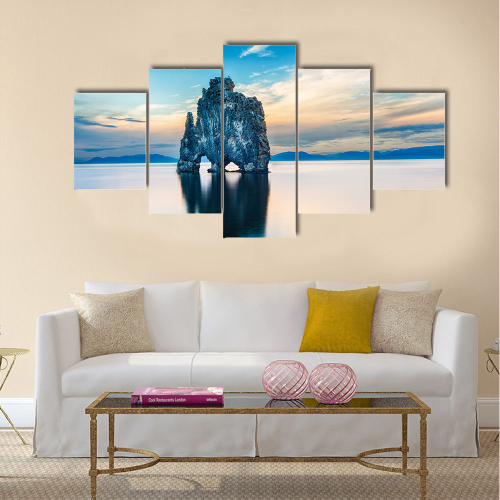 Hvitserkur is a spectacular Northern coast of Iceland multi panel canvas wall art