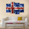 iceland grunge flag multi panel canvas wall art