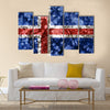 iceland grunge flag multi panel canvas wall art