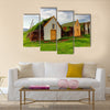 Old traditional Icelandic farm multi panel canvas wall art