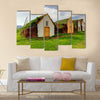 Old traditional Icelandic farm multi panel canvas wall art