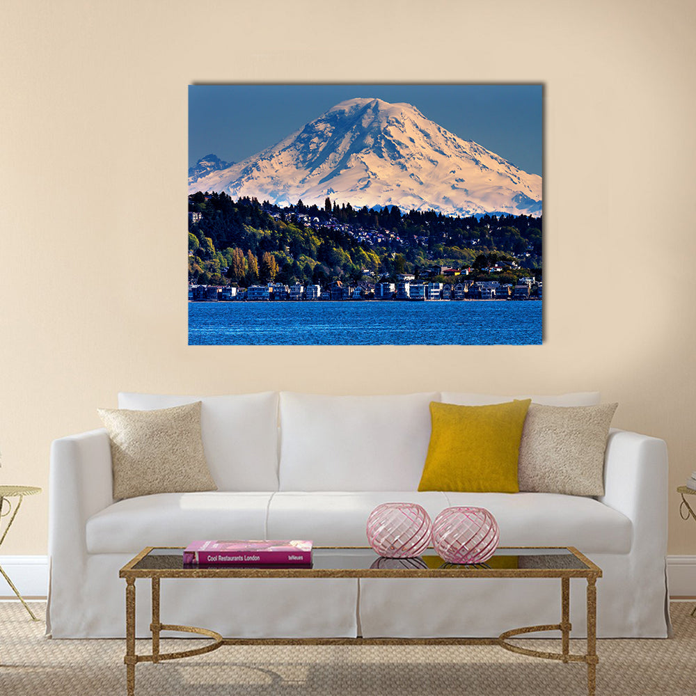 Mount Rainier Puget Sound North Seattle Snow Mountain multi panel canvas wall art