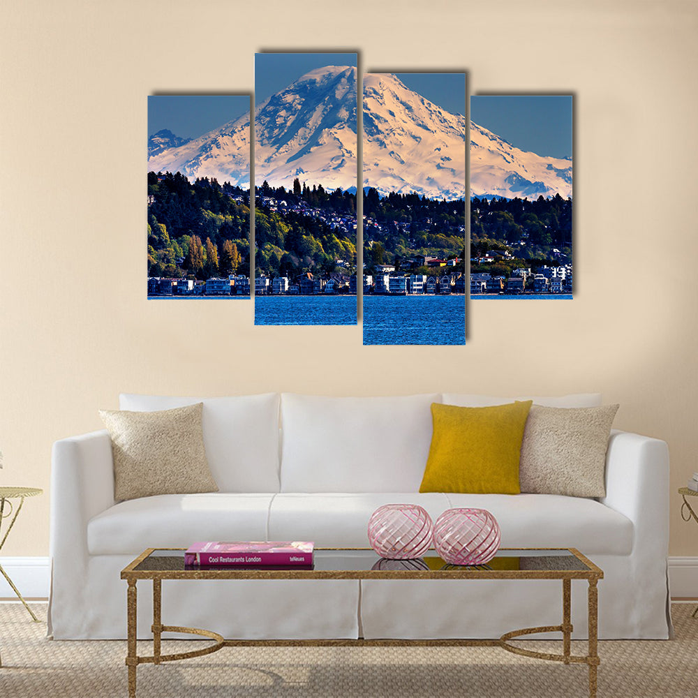 Mount Rainier Puget Sound North Seattle Snow Mountain multi panel canvas wall art