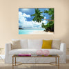 Beach on Mahe island in Seychelles Multi panel canvas wall art