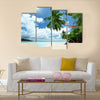 Beach on Mahe island in Seychelles Multi panel canvas wall art