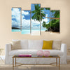 Beach on Mahe island in Seychelles Multi panel canvas wall art