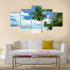 Beach on Mahe island in Seychelles Multi panel canvas wall art