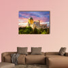 Fairy Palace against sunset sky in Sintra, Portugal Europe multi panel canvas wall art