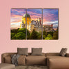 Fairy Palace against sunset sky in Sintra, Portugal Europe multi panel canvas wall art