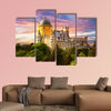 Fairy Palace against sunset sky in Sintra, Portugal Europe multi panel canvas wall art