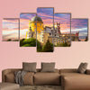 Fairy Palace against sunset sky in Sintra, Portugal Europe multi panel canvas wall art