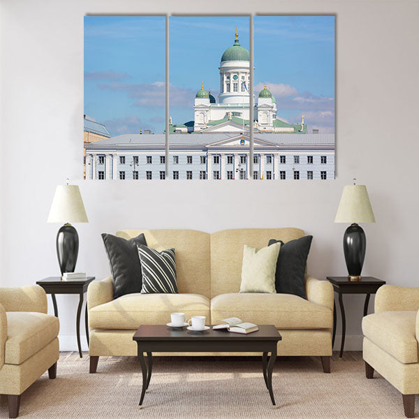 Lutheran Cathedral and Town Hall in Helsinki Multi panel canvas wall art
