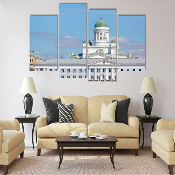 Lutheran Cathedral and Town Hall in Helsinki Multi panel canvas wall art