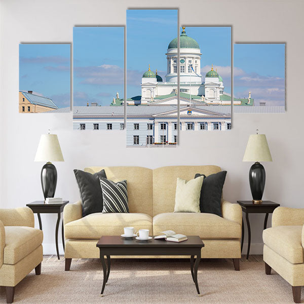 Lutheran Cathedral and Town Hall in Helsinki Multi panel canvas wall art